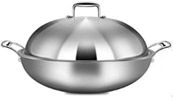 Olla de Hierro Forjado a Mano de Hierro Puro Nologo, Olla Antiadherente de Hierro Forjado sin Recubrimiento, Cocina Redonda para el hogar, Hierro Fundido