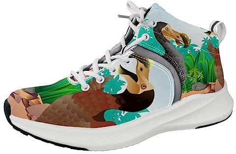 Herren Laufschuhe Sneakers Gummisohle Atmungsaktiv Bequeme Mode Schuhe Herren und Damen Dodo Vögel, Mehrfarbig, 10.5 US