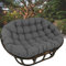 Ventouse Großes rundes Papasan Stuhlkissen, Dicker Schaukelstuhlkissen für den Außenbereich, Kissen für hängenden Korb aus Rattan, Ei Nest Ersatzpolster (Color : Dark Gray, Size : 100 * 100cm)