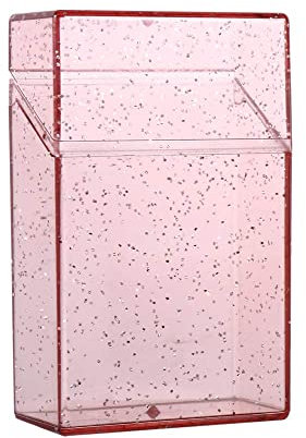 7,6 cm für Polaroid Foto Aufbewahrungsbox Blingbling Transparent Foto Aufbewahrungsbox Transparent Idol Postkarten Alben Aufbewahrungsbox (Rosa)