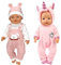 YHGETSUM 2 Sets Kleidung Outfits für Baby Puppen, Puppenkleidung, New Born Baby Puppen, Puppenzubehör mit Hut Langarm Hose, für Babypuppen 35-43 cm, Geschenke für Mädchen