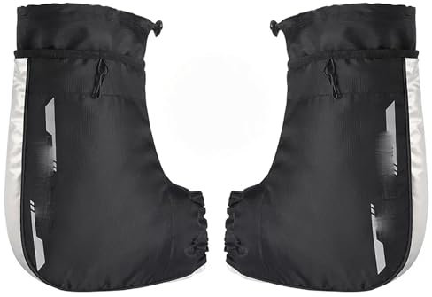 Rock88 Fahrrad Lenker Muff Handschuhe Winddicht Reflektierend für Den Winter Scooter Lenkerstulpen Rennrad MTB Radfahren Lenker Thermo Schneemobil Handschützer,Black,31 * 28cm