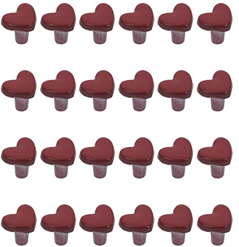 SEWOART 100pcs Mini Heart Shape Rivets DIY Doll Clothes Accessories Small Rivets Red for Doll Dressmaking Sewing Craft