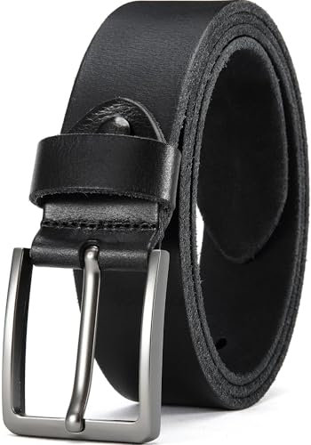 DOOPAI Gürtel Herren,Vollledergürtel Casual Arbeits,Cowboy Anzug Ledergürtel,Einstellbare Gürtel