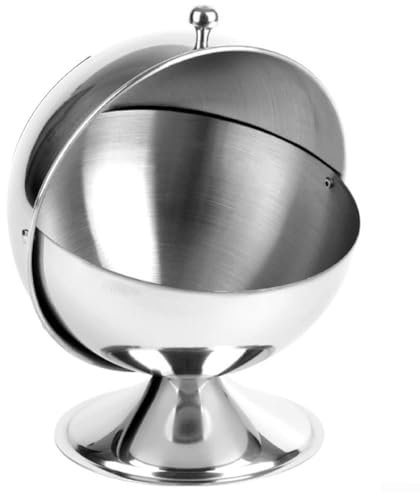 Sucrier en acier inoxydable avec couvercle enroulé, grande capacité pour divers articles, couvercle à ouverture facile, design élégant et facile à nettoyer, adapté pour la maison, le bureau et les