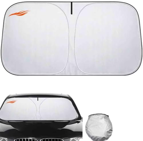 Parasol Coche Delantero Compatible con Renault Captur 2013-2019,Protección Solar, fácil de Instalar Parasol Coche Delantero Plegable(Silver)