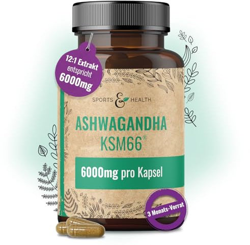Capsules d'ashwagandha KSM66-100 capsules