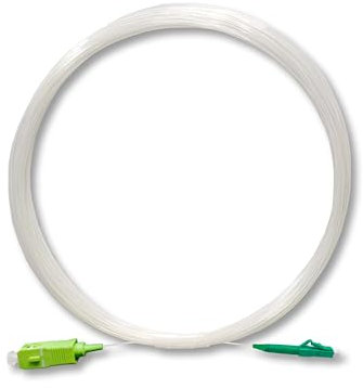 Elfcam® - 10m Glasfaserkabel SC/APC zu LC/APC Unsichtbar/Transparent, 125µm OS2 Monomode Glasfaser, Transparenter Nylonmantel,10 Meter