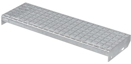 Metallstufe 800x240 mm | 30x2 mm | Maschenweite 34x38 | verzinkt Gitterroststufen Treppenstufen Metall Stufe