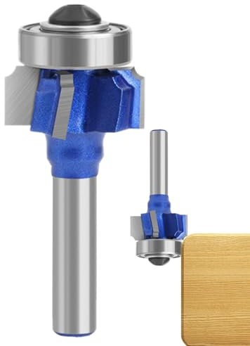 Fräser-Bits für die Holzbearbeitung, Fräser-Bit, rund auf Bit, professioneller Kantenumformer, 4 Zinken, für Tisch-, Schubladen- oder Schrankkanten