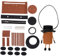 SHINEOFI 1 Satz Selbstgemachte Beuteltaschen Nähset Basic Maschine Taschengriffe Nähen selbstgemachte Selfmade Beutelherstellungsset DIY Zubehörteile PU-Leder Brown