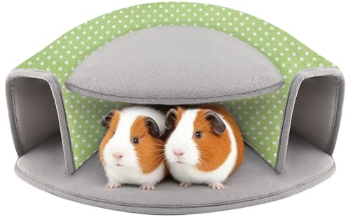 Dyrdekly Meerschweinchen Bett, Interaktiver Tunnel, Waschbares Meerschweinchen Zubehoer, Spielzeug für Frettchen, Kaninchen & Chinchilla