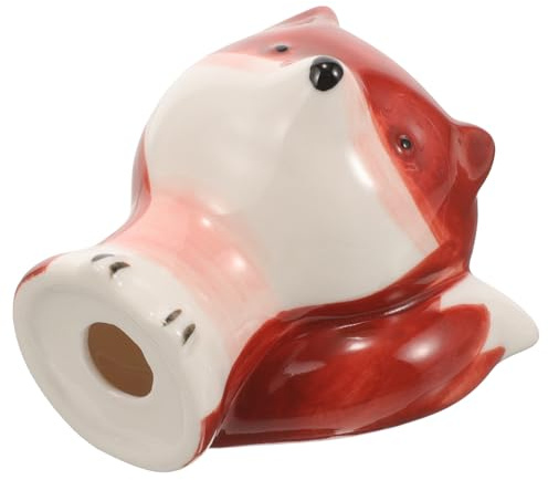 SOLUSTRE Ceramic Easter Egg Holder Fox Design Small Decorative Egg Stand for Home Dining