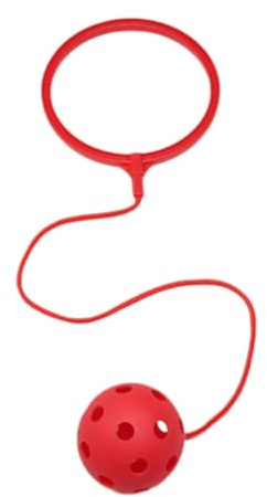 Folpus Balle de saut à la corde, jouet de cheville pour sautant et jouer, Rouge