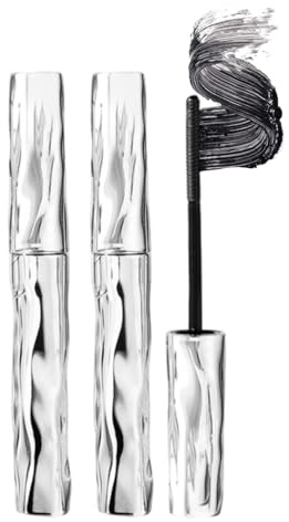 Metrivya Waterproof Fibre Mascara, 3D Curling Eyelash Iron Wand Mascara, Waterproof & Sweatproof Lengthening & Curling Mascaras, No Flaking, No Clumping (2pcs)
