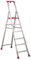 Svelt Scala Alluminio 6 Gradini con Parapetto, Maniglione Porta Attrezzi, Ampia Piattaforma Zigrinata ed Evoluto Sistema di Ribordatura Automatica