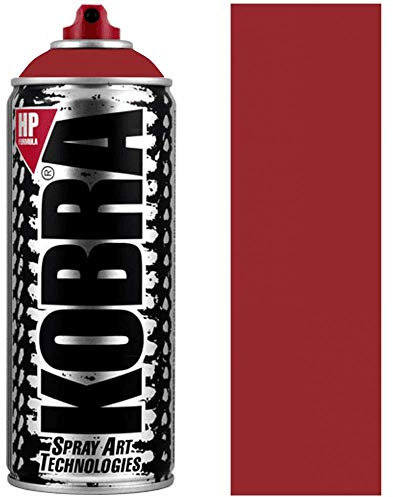 KOBRA HP Spray Paint - Matt Finish, Acrylic, 400ml Can - Colour: HP350 Red Hot