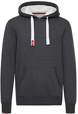 !Solid SDBennHood Herren Kapuzenpullover Pullover Hoodie Sweater mit Teddy-Futter Kängurutasche Kordelzug Baumwollmischung Regular fit, Größe:S, Farbe:Med Gre P (P8254)
