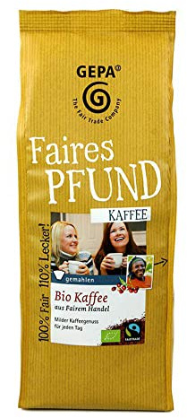 GEPA Faires Pfund Bio Kaffee, gemahlen, 500 g, 3er Pack
