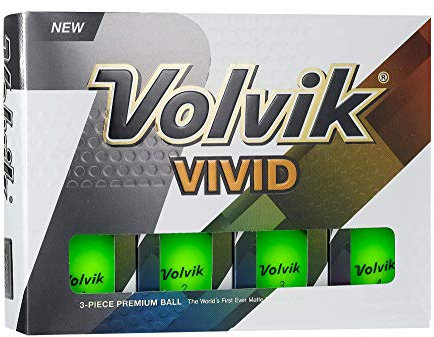 Volvik Vivid Golfbälle, 12 Stück, Unisex, 0000060, grün, One Dozen