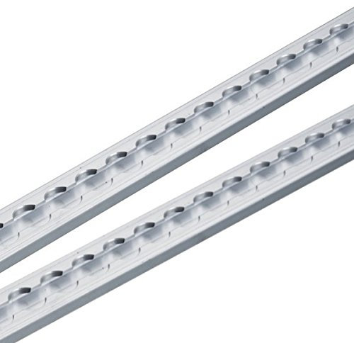 kuriershop 2 x Airlineschiene, Vierkantprofil Premium Light, Länge 2 m eckig zum Aufbau oder Einbau, aus Deutscher Herstellung