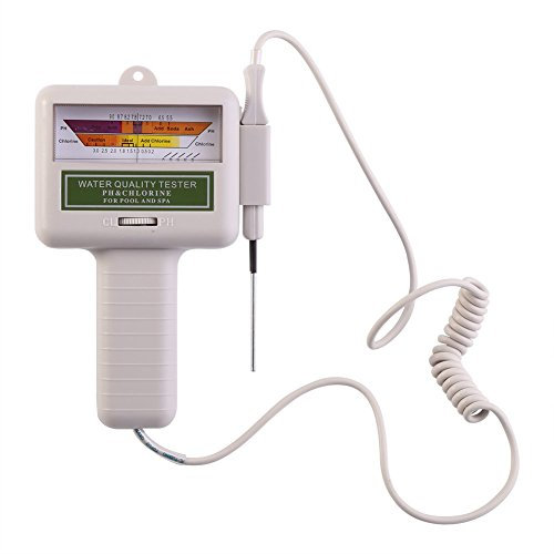 Calidad del Agua Medidor, Probador de PH Cloro Kit de PH Tester Digital Portátil Piscina SPA Probador de Agua Análisis de Calidad de Agua Medidor Electrónico de Prueba de Agua