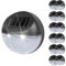 GEEZY Solar Fence Lights, Set of 12 – Cold White LED, Black, Auto On/Off Dusk-to-Dawn, Water & Weather Resistant – Solar Lights Outdoor Garden for Walls, Fences, Decks
