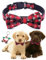 Weihnachten Katzenhalsband Hundehalsband mit Fliege - Süße Mode für kleine mittelgroße Hunde-XS