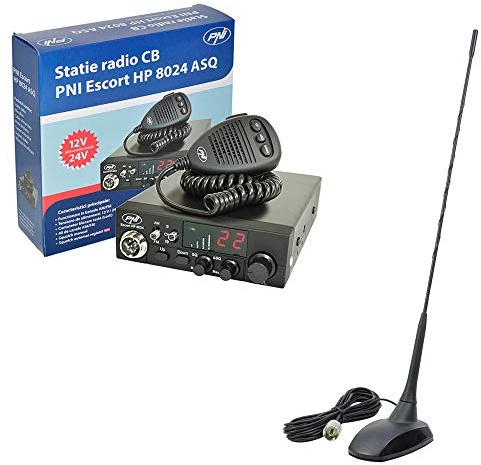 PNI Radio CB Escort HP 8024 ASQ + CB Extra 48 Antenne mit Magnetfuß