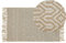 Teppich beige Jute u. Baumowlle rechteckig 50x80 cm zweiseitig Boho Stil Pozanti