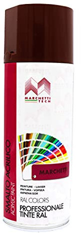 Marchetti Tech - Vernice Spray - Smalto Acrilico Professionale - A Rapida Essicazione e Facile Applicazione - Adatta a Qualsiasi Superficie - Colore: Noce - Made in Italy