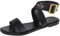 Woaikeyu Plates Sandales Femmes Été Simple Chaussures Croix Bride Cheville Boucle Sandales noir 40