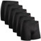 DANISH ENDURANCE Mens Boxers, Anti Chafing, Long Leg or Regular, Sports Underwear Men, Running Boxers, 6 Pack, Black, Large
