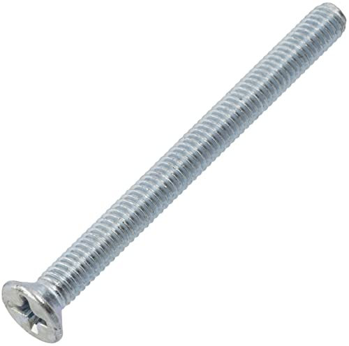 AERZETIX - C59665 - Juego de 50 tornillos de metal M4x45mm con cabeza fresada PH2 - DIN 965 - en acero al carbono - dureza 4.8 - acabado galvanizado - para fijación tornillo destornillador montaje