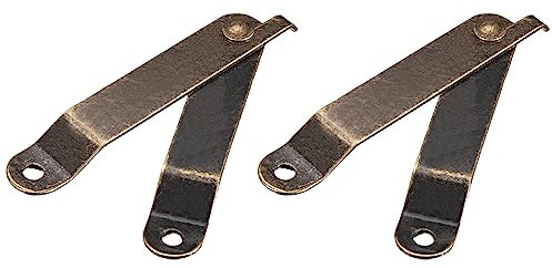 METALLIXITY Klappbare Stütze Scharniere (2.64 x 0.43) 2Stk Eisen 360° Drehbarer Zapfen Scharnier - für Tür Fenster Bastelprojekte Bronze Ton