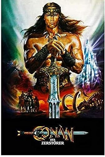 Poster Conan Der Barbar Vintage-Filmplakat, Wandkunst, Bilder, Leinwand, Gemälde, Poster Und Drucke, Dekor, Kunst, Heimdekoration 50X70Cm Kein Rahmen