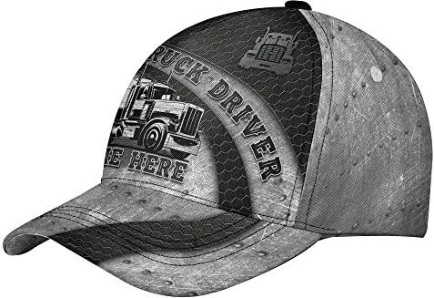 351 Baseballmütze Sonnenmütze Waschbar Sport Kappe Draussen Kletter Unisex Mütze Individuelles LKW Fahrer Geschenk Für Ehemann, LKW Transporter, Traktor Anhänger Fahrer, Schwarzer Name