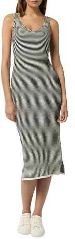 Comma Strickkleid aus Baumwolle mit Streifen