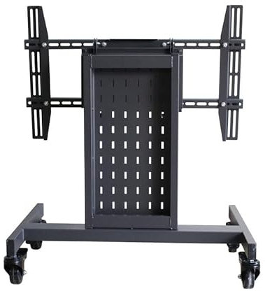 TV Stand TV Cart Rolling Mobile TV Stand For 40-70 Inches TVs, Height Adjustable TV Trolley Floor Stand With Wheels, 30° Adjustable Viewing Angle
