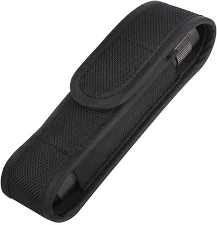 Taktische Taschenlampenhalterung für die Jagd, taktische Tasche, Nylon-Taschenlampenhalterung, tragbare LED-Taschenlampenhalterung für Jagd, Camping, Outdoor-Aktivitäten und Wandern, Schwarz , Uni,