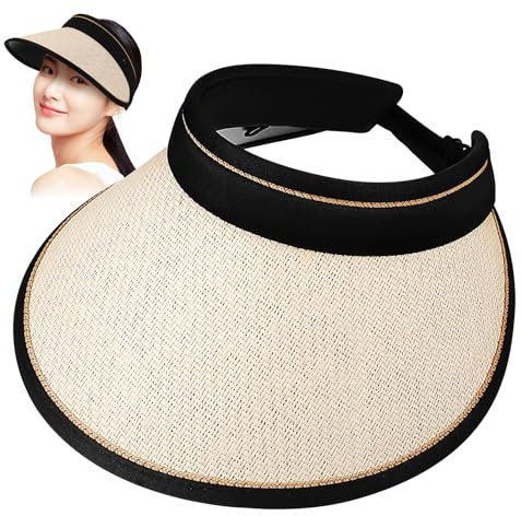 BESPORTBLE Straw Hat for Women - Foldable Wide Brim Cotton and Linen Sun Hat for Outdoor Activities Beach and Travel