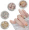 Nail Glitter Sequins, Holographic Mermaid Nail Glitter Flakes Nail Powder Aurora Nail Foils Shiny Iridescent Irregular Paillettes for DIY Nail Art Decorations (Multi-Colored 4 Boxes)