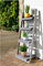 FAHAAM Grey 4 Tier Wooden Ladder Shelf For Garden Display Flower Plant Stands||Perfect for showcasing ornaments, decorative pieces & Plants||(42 x 33.5 x 111.5cm)