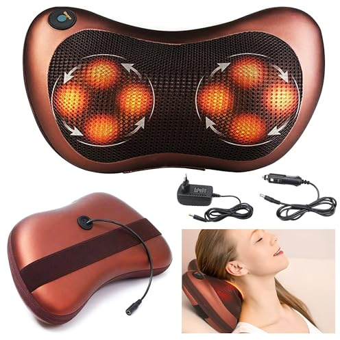 Extralink Smart Life Massagegerät - Shiatsu Massagegerät, Infrarot Heizungsfunktion, 8 Massageköpfe, AC DC Stromversorgung - Geburtstagsgeschenk für Männer, Massagegerät Rücken