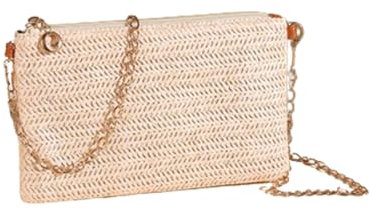 JAMAKALA Womens Straw Purse, Rattan Clutch Straw Beach Bags, Weave Handmade Single Crossbody Bag, Woven Crossbody Bags with Strap for Women Girls