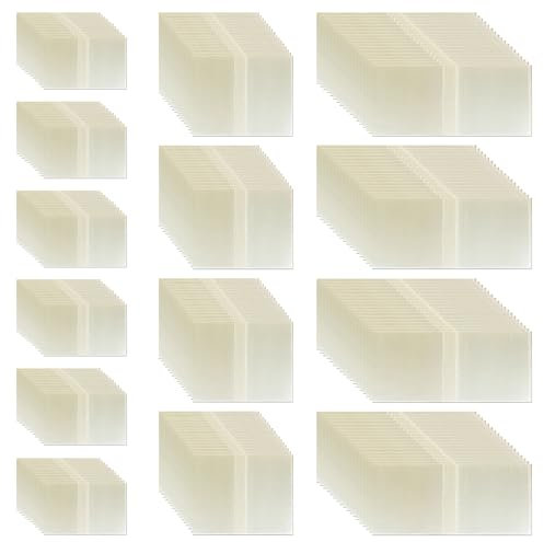 1200 Stück perforierte Schrumpffolie, CNYMANY 35x25mm 45x40mm 69x35mm klar PVC-Schrumpfband für Ölflasche Tropfflasche Gallonenglas Glasflaschenmündung Schrumpfverschluss