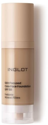 Inglot Illuminierende Foundation mit Hautpflege-Vorteilen | Sonnenschutz | Vegane Formel | Skin Focused Care Gesichtsfoundation SPF 50 | 30 ml 311 Neutral Beige