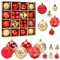 Palline di Natale Rosse e Oro, 44 Pezzi Decorazioni Albero di Natale, Palline Albero Natale, Addobbi Natalizi per Albero, Palle e Stelle dell'Albero di Natale, Appendere Addobbi Natalizi