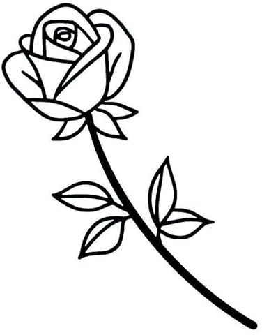 Tatuaggio ROSA - Temporalis® | Tatuaggi temporanei uomo donna, tatuaggi finti vegani e waterproof - Certificato UE - Dura 1-2 settimane [ Tattoo Rosa minimalista ]