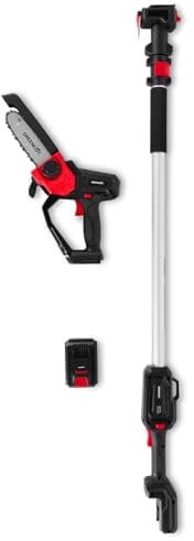 GREENCUT PP200L - Podadora de altura telescópica de batería de 240V, espada de 152mm, altura máxima de 225cm con barra extensible, INCLUYE batería y cargador